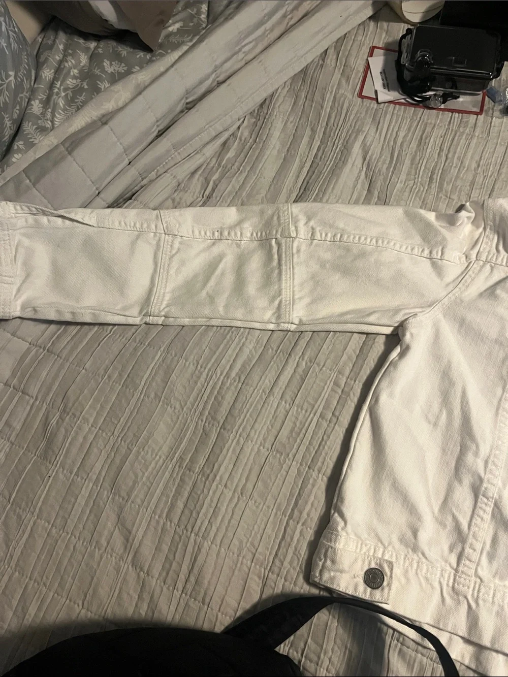 Free People White Denim Trucker Jacket - Picture 6 of 6